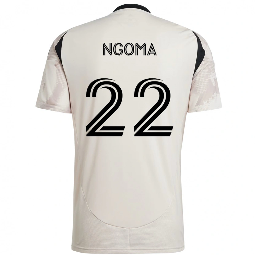 Danxen Kvinder Serge Ngoma Jr. #22 Rød Sort Udebane Spillertrøjer 2025/26 Trøje T-Shirt