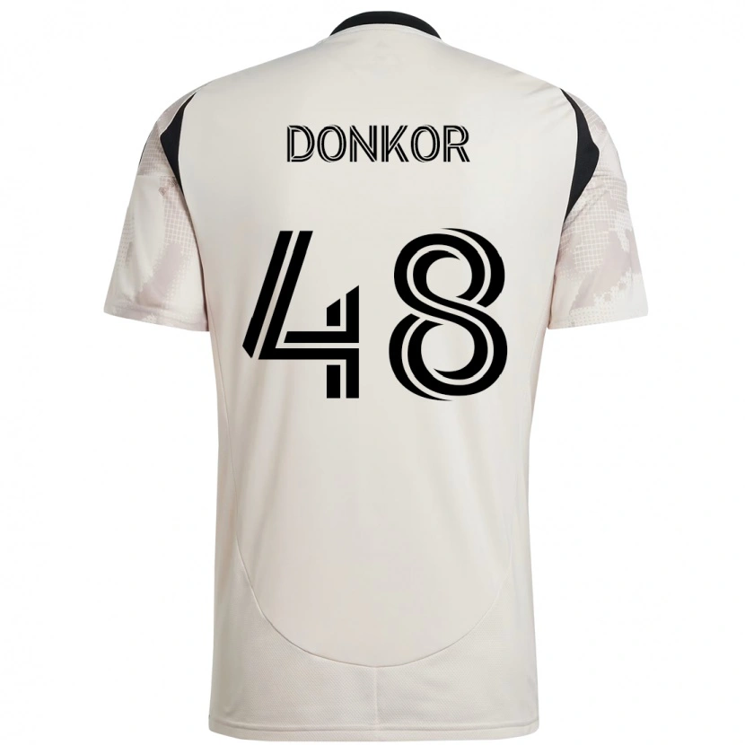 Danxen Kvinder Ronald Donkor #48 Rød Sort Udebane Spillertrøjer 2025/26 Trøje T-Shirt