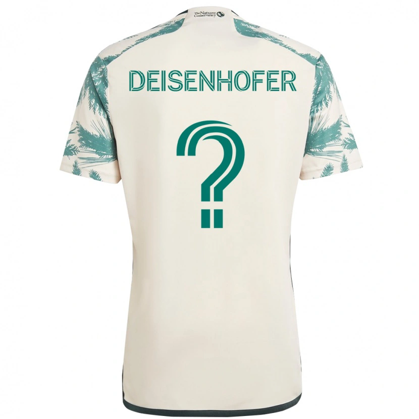 Danxen Kvinder Maximilian Deisenhofer #0 Sort Brun Udebane Spillertrøjer 2025/26 Trøje T-Shirt