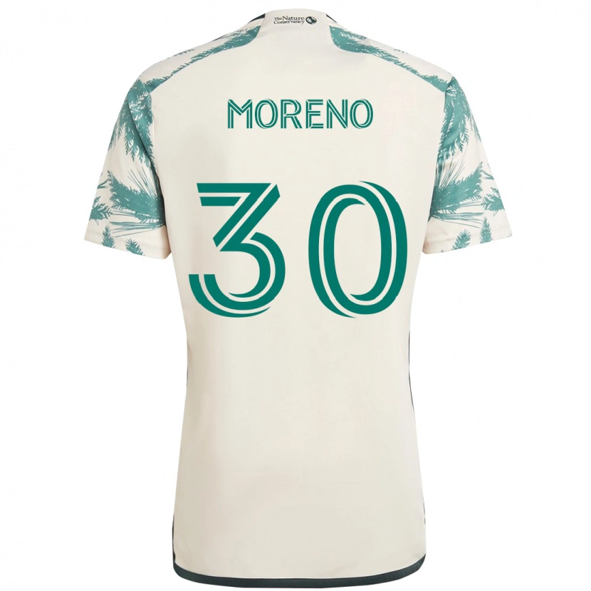Danxen Kvinder Santiago Moreno #30 Sort Brun Udebane Spillertrøjer 2025/26 Trøje T-Shirt