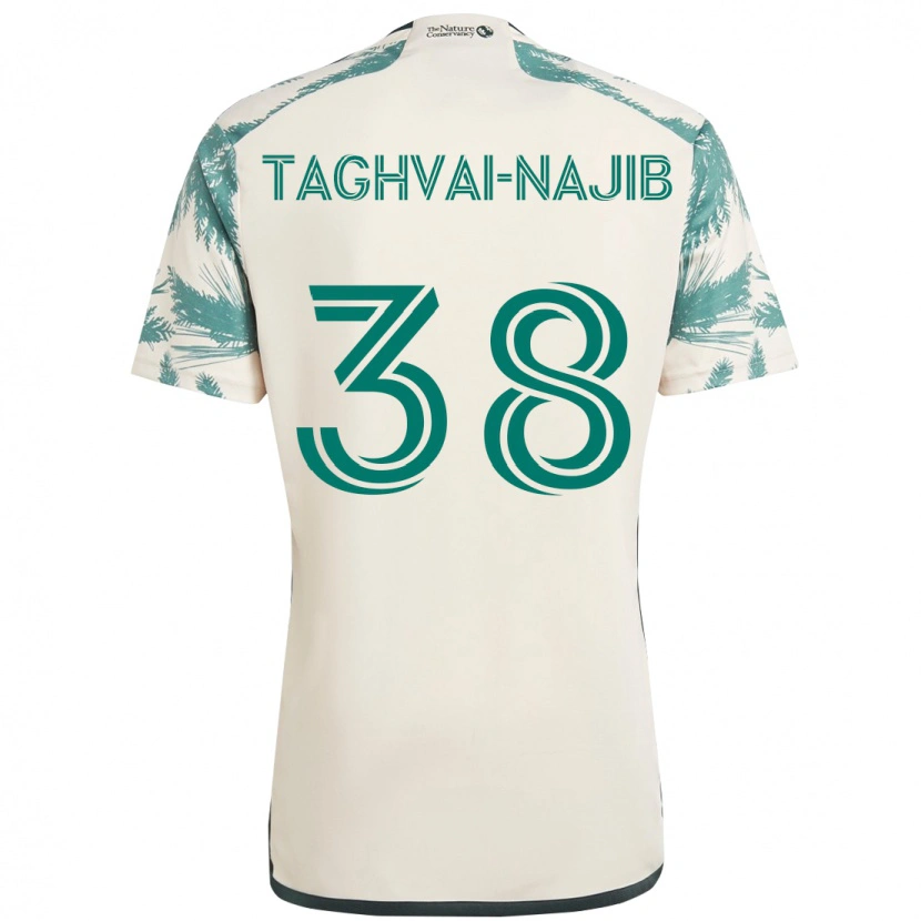 Danxen Kvinder Braxton Taghvai-Najib #38 Sort Brun Udebane Spillertrøjer 2025/26 Trøje T-Shirt