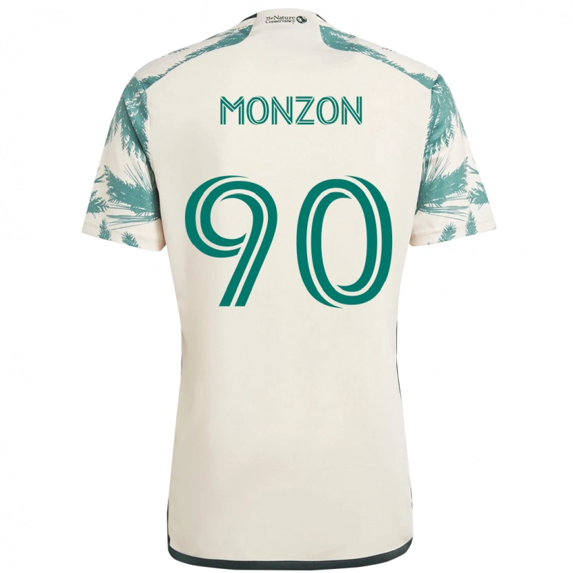 Danxen Kvinder Florián Monzón #90 Sort Brun Udebane Spillertrøjer 2025/26 Trøje T-Shirt