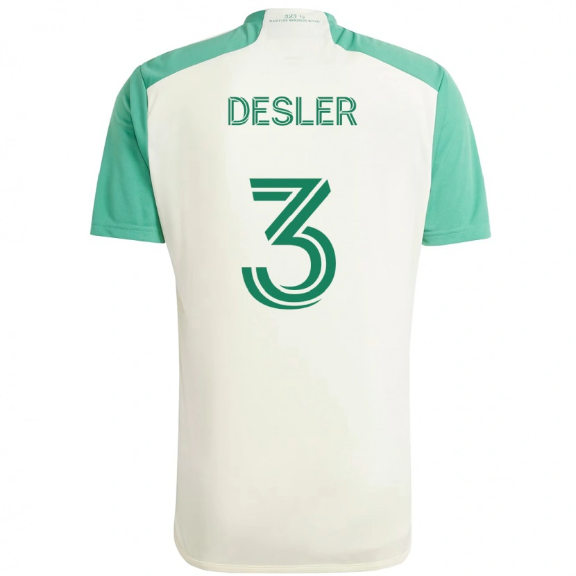 Danxen Kvinder Mikkel Desler #3 Grøn Sort Udebane Spillertrøjer 2025/26 Trøje T-Shirt