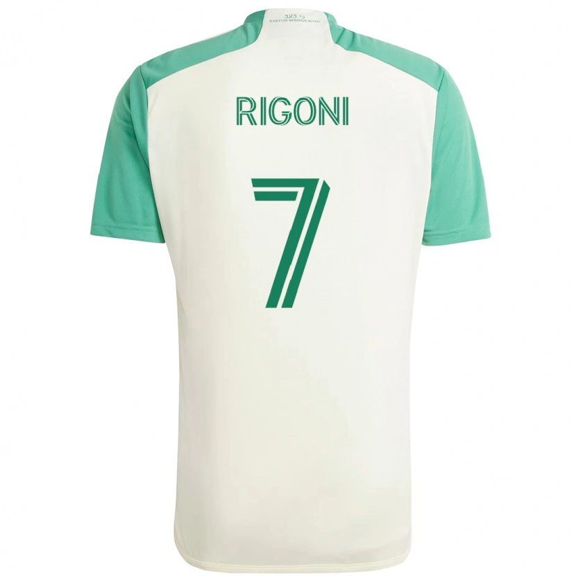 Danxen Kvinder Emiliano Rigoni #7 Grøn Sort Udebane Spillertrøjer 2025/26 Trøje T-Shirt