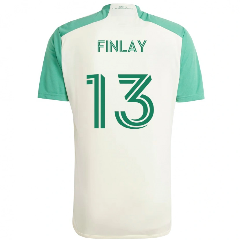Danxen Kvinder Ethan Finlay #13 Grøn Sort Udebane Spillertrøjer 2025/26 Trøje T-Shirt