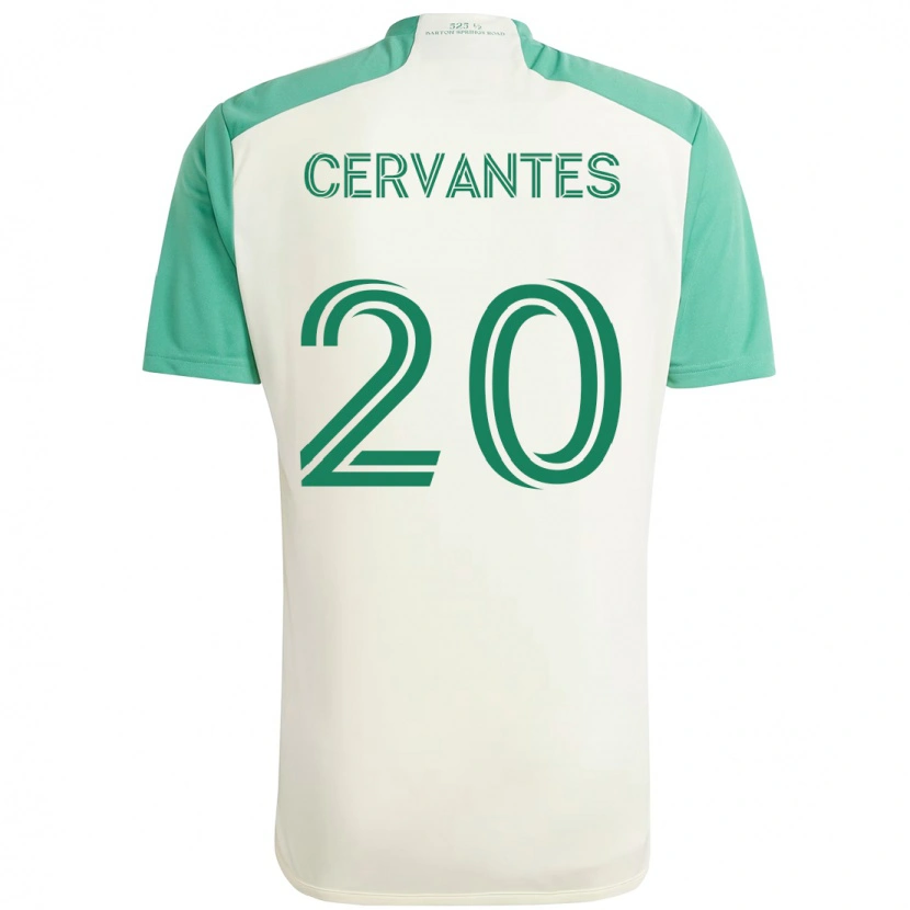 Danxen Kvinder Aaron Cervantes #20 Grøn Sort Udebane Spillertrøjer 2025/26 Trøje T-Shirt