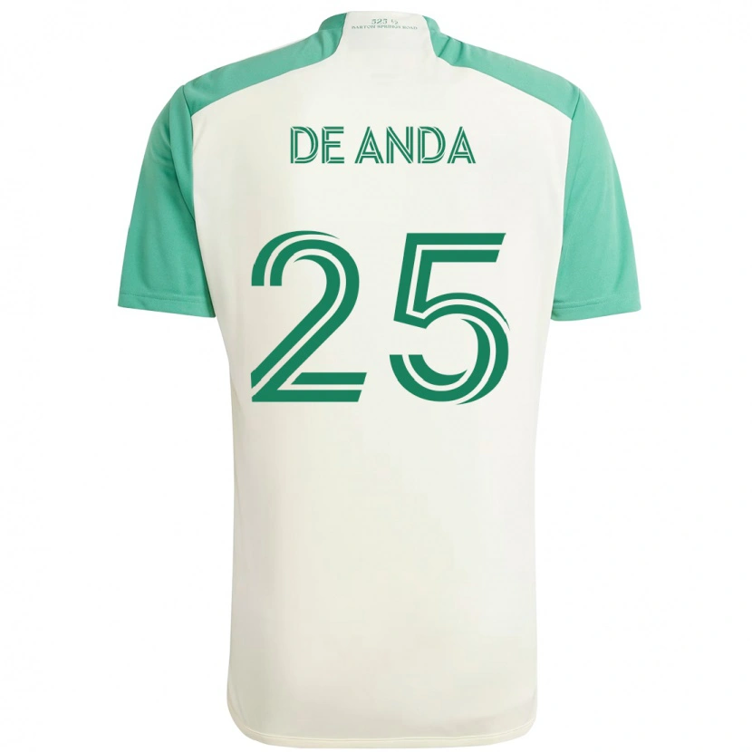 Danxen Kvinder Anthony De Anda #25 Grøn Sort Udebane Spillertrøjer 2025/26 Trøje T-Shirt