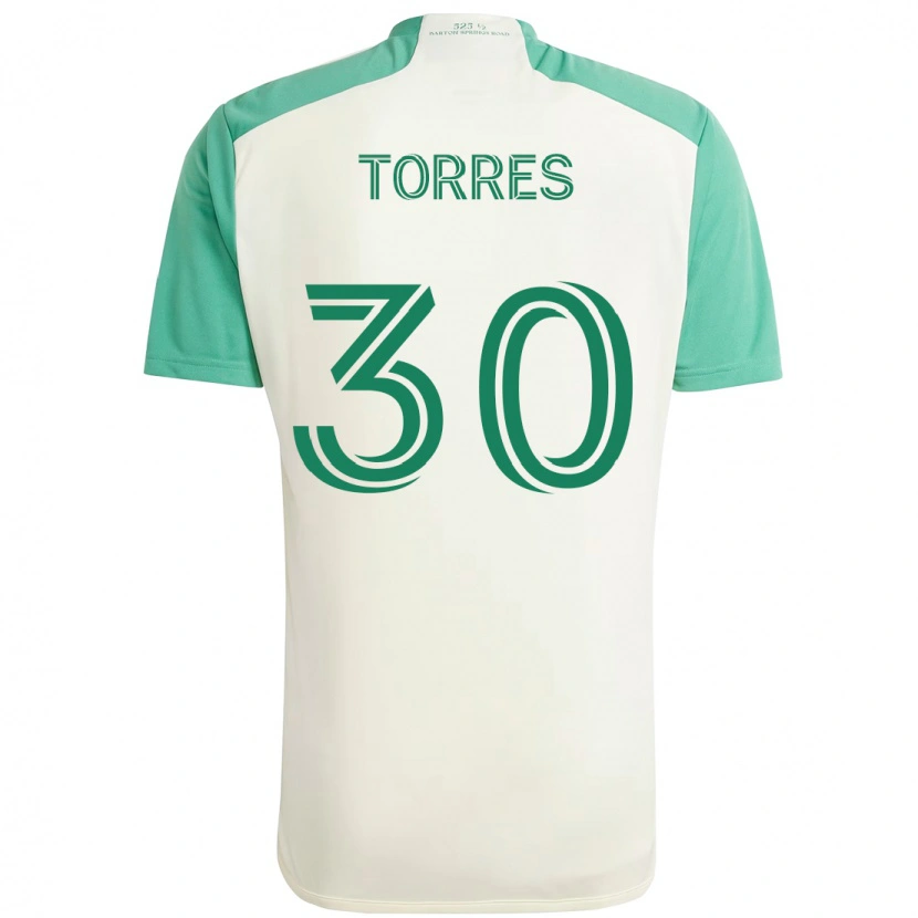 Danxen Kvinder Ervin Torres #30 Grøn Sort Udebane Spillertrøjer 2025/26 Trøje T-Shirt