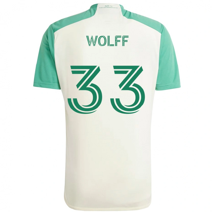Danxen Kvinder Owen Wolff #33 Grøn Sort Udebane Spillertrøjer 2025/26 Trøje T-Shirt