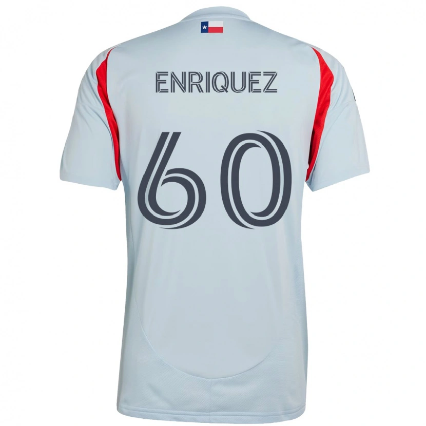Danxen Kvinder Fabian Enriquez #60 Rød Marineblå Udebane Spillertrøjer 2025/26 Trøje T-Shirt