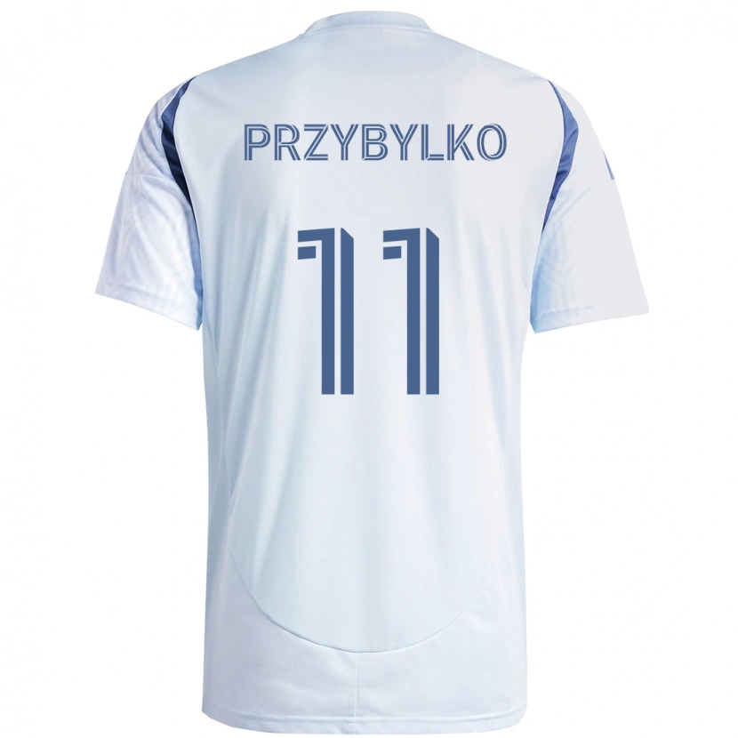 Danxen Kvinder Kacper Przybylko #11 Rød Hvid Udebane Spillertrøjer 2025/26 Trøje T-Shirt