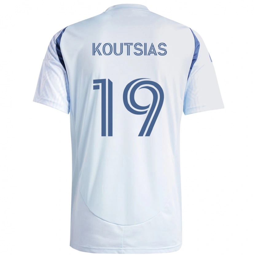 Danxen Kvinder Georgios Koutsias #19 Rød Hvid Udebane Spillertrøjer 2025/26 Trøje T-Shirt