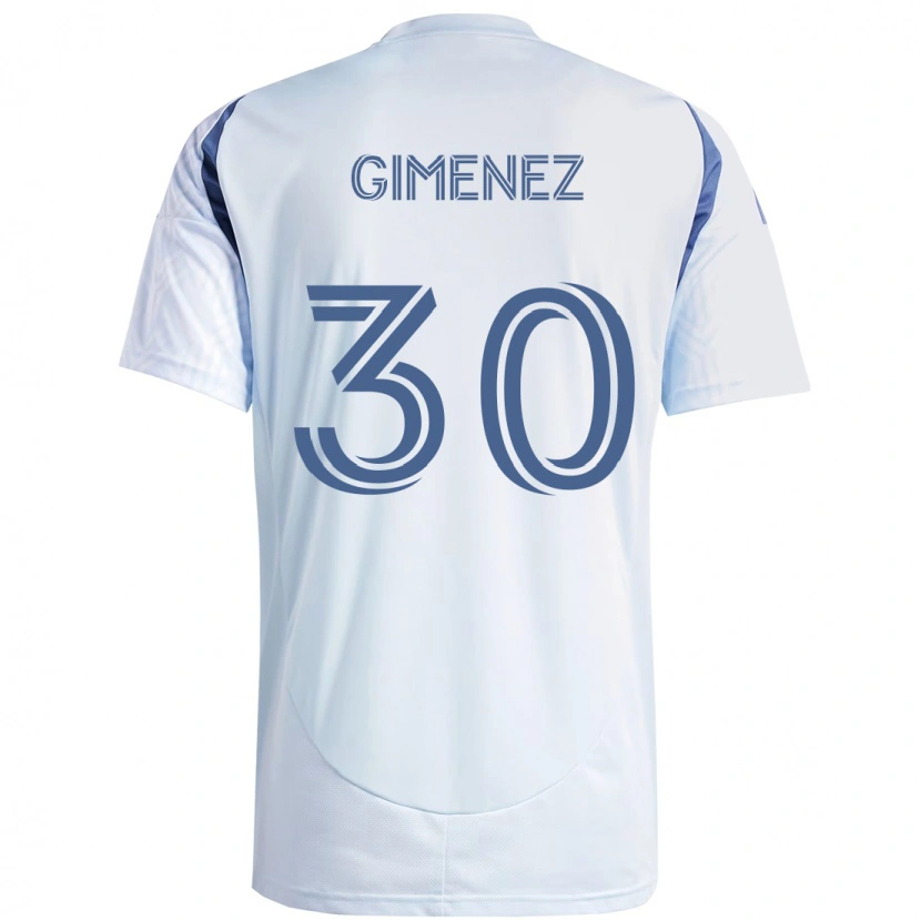 Danxen Kvinder Gastón Giménez #30 Rød Hvid Udebane Spillertrøjer 2025/26 Trøje T-Shirt