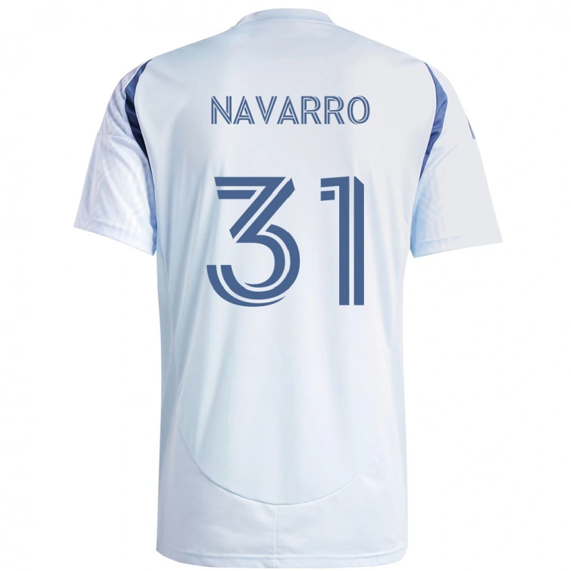 Danxen Kvinder Federico Navarro #31 Rød Hvid Udebane Spillertrøjer 2025/26 Trøje T-Shirt