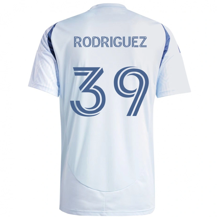 Danxen Kvinder Allan Rodriguez #39 Rød Hvid Udebane Spillertrøjer 2025/26 Trøje T-Shirt