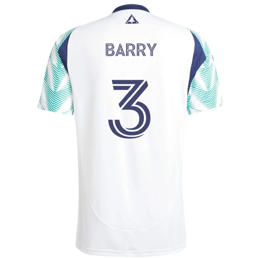 Danxen Kvinder Hesron Barry #3 Blå Rød Udebane Spillertrøjer 2025/26 Trøje T-Shirt