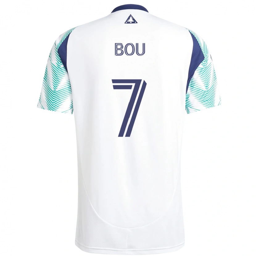 Danxen Kvinder Gustavo Bou #7 Blå Rød Udebane Spillertrøjer 2025/26 Trøje T-Shirt