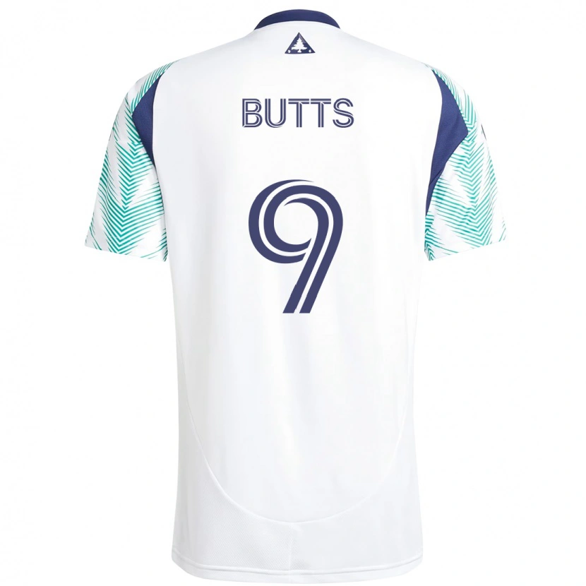 Danxen Kvinder Liam Butts #9 Blå Rød Udebane Spillertrøjer 2025/26 Trøje T-Shirt