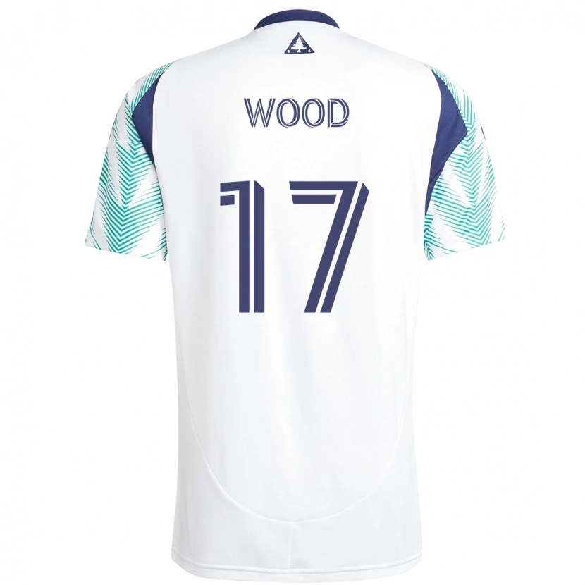 Danxen Kvinder Bobby Wood #17 Blå Rød Udebane Spillertrøjer 2025/26 Trøje T-Shirt