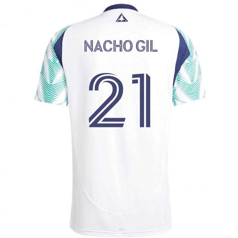 Danxen Kvinder Nacho Gil #21 Blå Rød Udebane Spillertrøjer 2025/26 Trøje T-Shirt