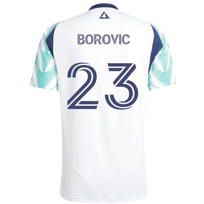 Danxen Kvinder Luka Borovic #23 Blå Rød Udebane Spillertrøjer 2025/26 Trøje T-Shirt