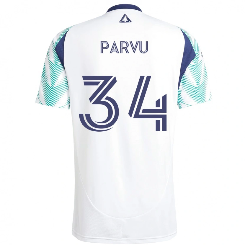 Danxen Kvinder Alexandru Parvu #34 Blå Rød Udebane Spillertrøjer 2025/26 Trøje T-Shirt