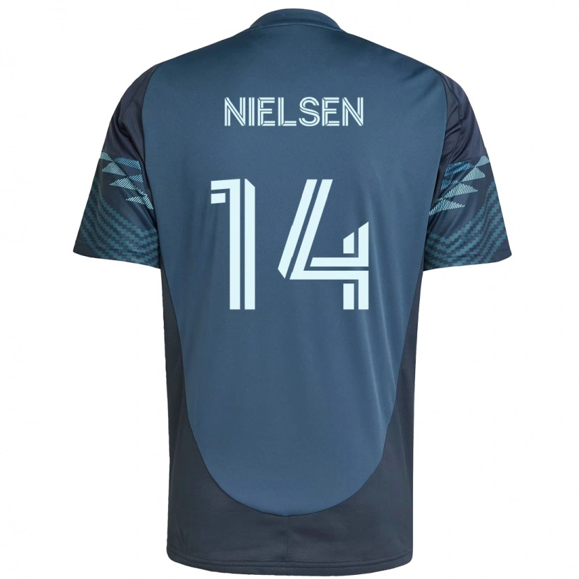 Danxen Kvinder Taylor Nielsen #14 Grøn Hvid Udebane Spillertrøjer 2025/26 Trøje T-Shirt