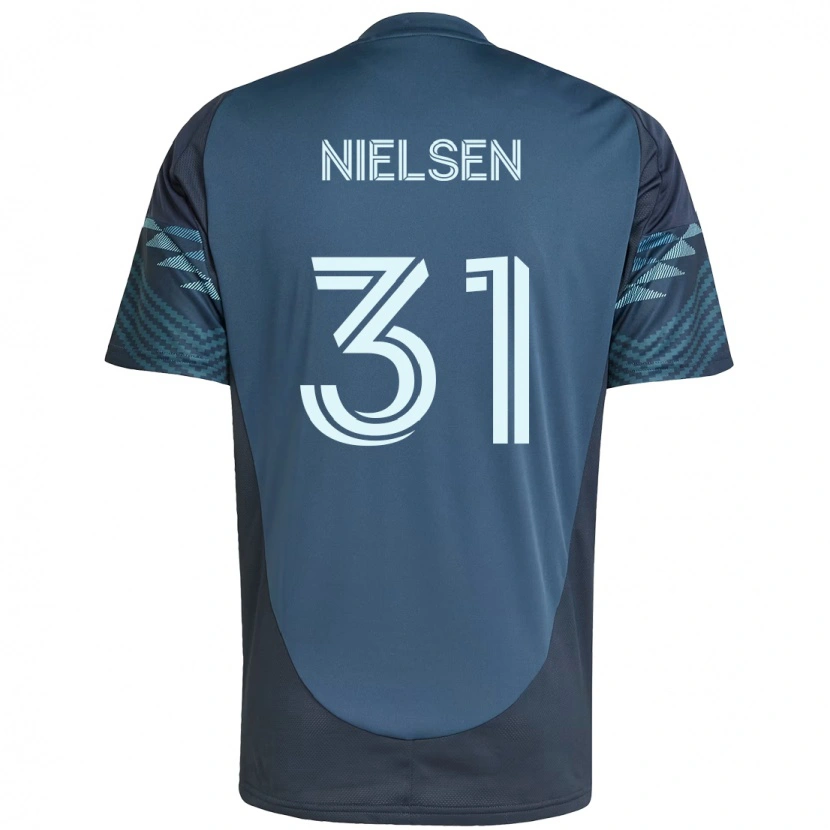 Danxen Kvinder Madeline Nielsen #31 Grøn Hvid Udebane Spillertrøjer 2025/26 Trøje T-Shirt