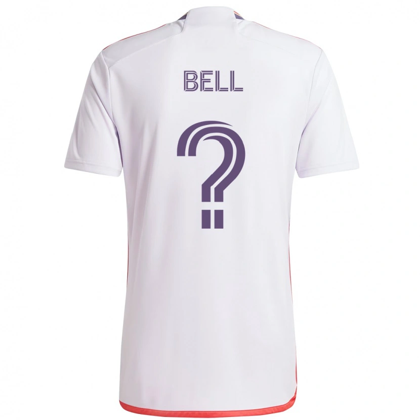Danxen Kvinder Dominic Bell #0 Lilla Hvid Udebane Spillertrøjer 2025/26 Trøje T-Shirt