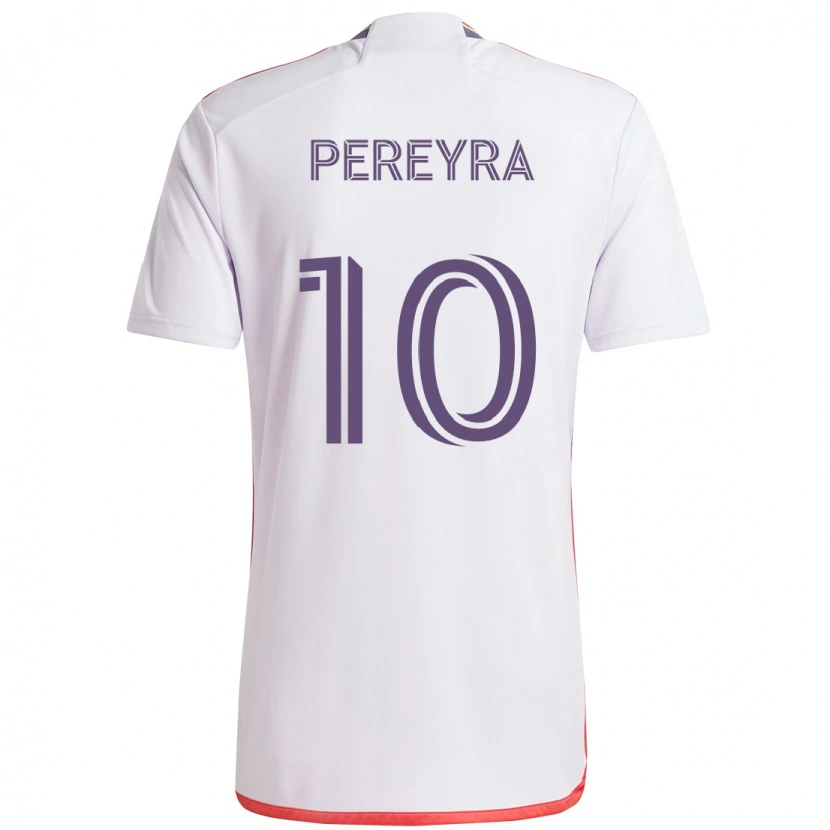 Danxen Kvinder Mauricio Pereyra #10 Lilla Hvid Udebane Spillertrøjer 2025/26 Trøje T-Shirt