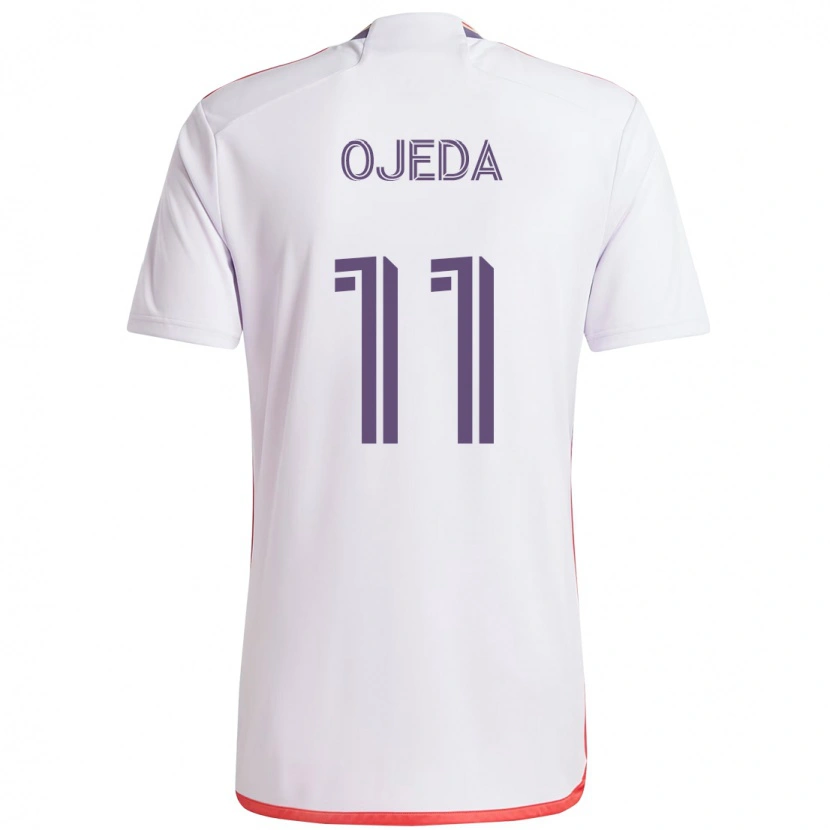 Danxen Kvinder Martín Ojeda #11 Lilla Hvid Udebane Spillertrøjer 2025/26 Trøje T-Shirt