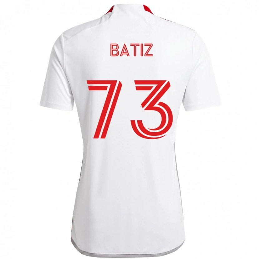 Danxen Kvinder Jesus Batiz #73 Rød Hvid Udebane Spillertrøjer 2025/26 Trøje T-Shirt