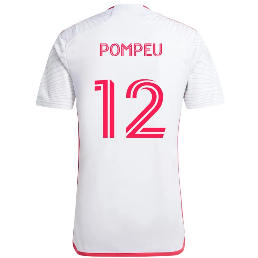 Danxen Kvinder Célio Pompeu #12 Magenta Hvid Udebane Spillertrøjer 2025/26 Trøje T-Shirt