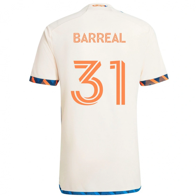 Danxen Kvinder Álvaro Barreal #31 Mørkeblå Orange Udebane Spillertrøjer 2025/26 Trøje T-Shirt