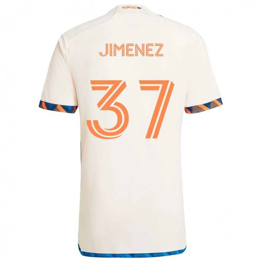 Danxen Kvinder Stiven Jimenez #37 Mørkeblå Orange Udebane Spillertrøjer 2025/26 Trøje T-Shirt