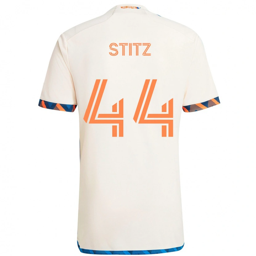 Danxen Kvinder Ben Stitz #44 Mørkeblå Orange Udebane Spillertrøjer 2025/26 Trøje T-Shirt
