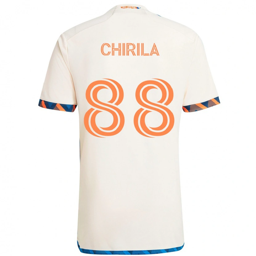 Danxen Kvinder Andrei Chirilă #88 Mørkeblå Orange Udebane Spillertrøjer 2025/26 Trøje T-Shirt