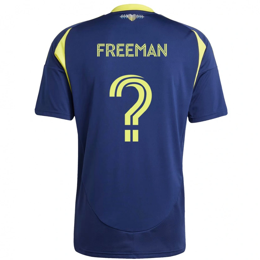 Danxen Kvinder Tyler Freeman #0 Gul Marineblå Udebane Spillertrøjer 2025/26 Trøje T-Shirt