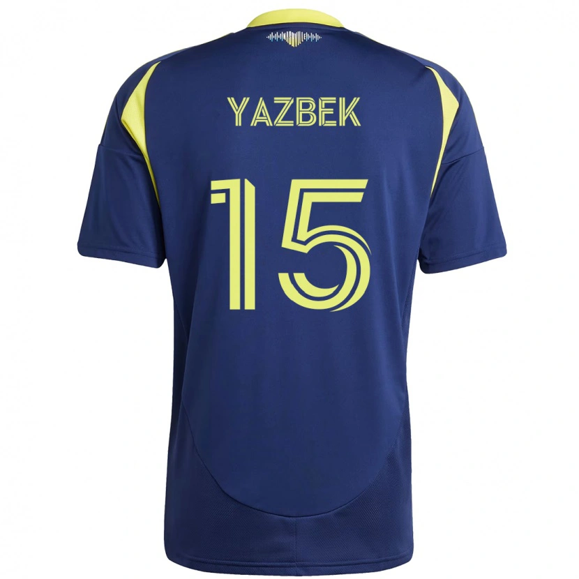Danxen Kvinder Patrick Yazbek #15 Gul Marineblå Udebane Spillertrøjer 2025/26 Trøje T-Shirt