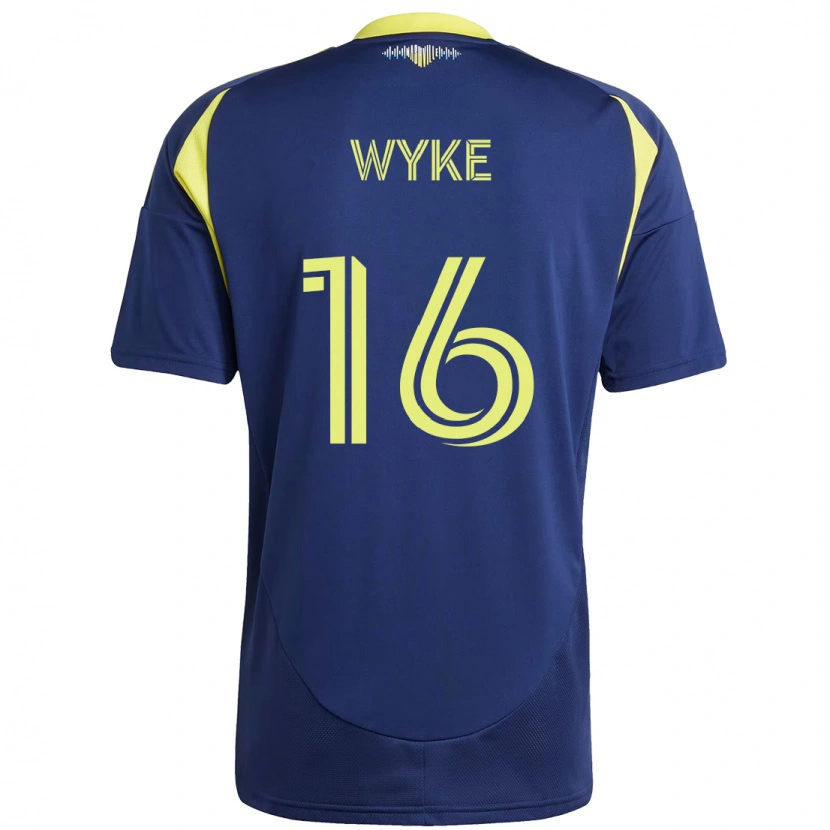 Danxen Kvinder Laurence Wyke #16 Gul Marineblå Udebane Spillertrøjer 2025/26 Trøje T-Shirt