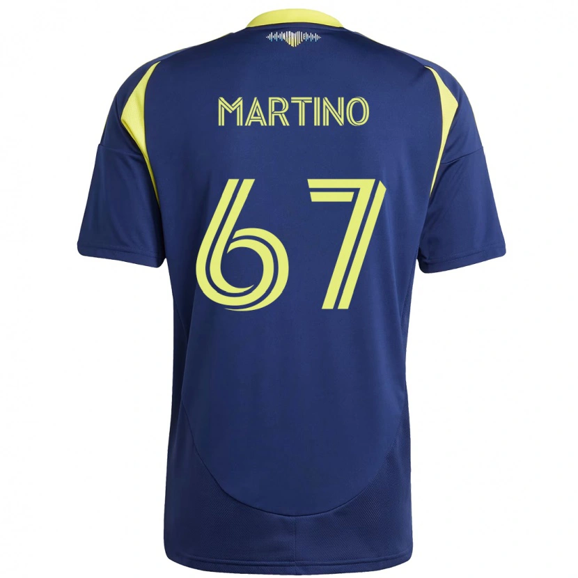 Danxen Kvinder Ben Martino #67 Gul Marineblå Udebane Spillertrøjer 2025/26 Trøje T-Shirt