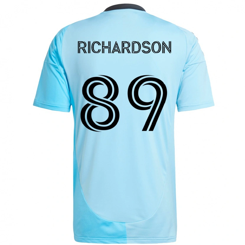 Danxen Kvinder Nick Richardson #89 Sort Blå Udebane Spillertrøjer 2025/26 Trøje T-Shirt