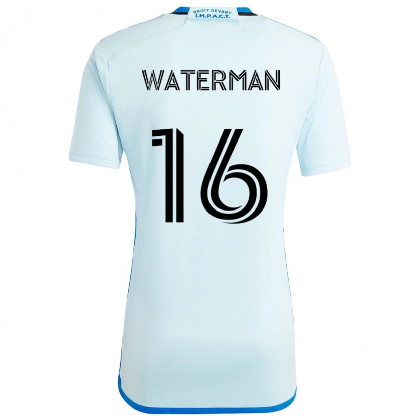 Danxen Kvinder Joel Waterman #16 Mørkeblå Sort Udebane Spillertrøjer 2025/26 Trøje T-Shirt