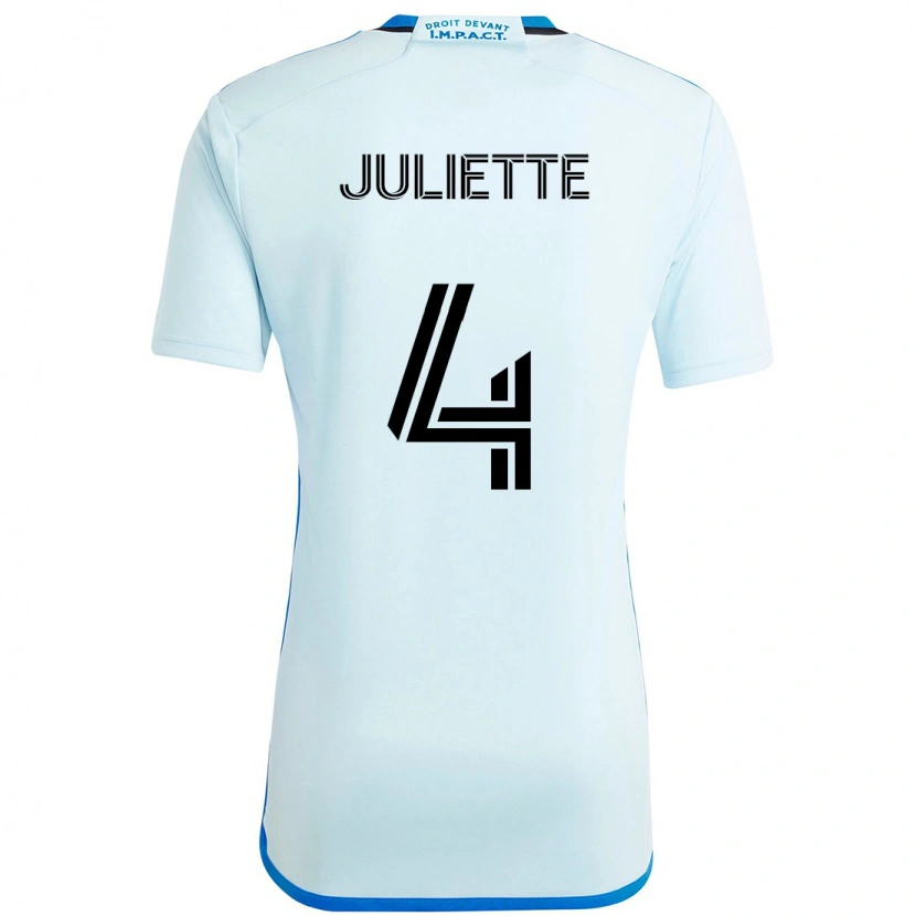Danxen Kvinder Perreault Juliette #4 Mørkeblå Sort Udebane Spillertrøjer 2025/26 Trøje T-Shirt