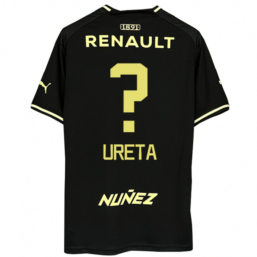 Danxen Kvinder Mateo Ureta #0 Gul Sort Udebane Spillertrøjer 2025/26 Trøje T-Shirt
