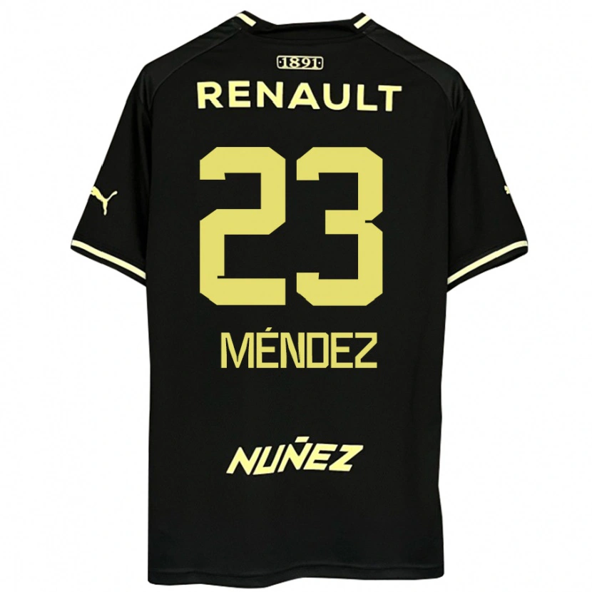 Danxen Kvinder Javier Méndez #23 Gul Sort Udebane Spillertrøjer 2025/26 Trøje T-Shirt