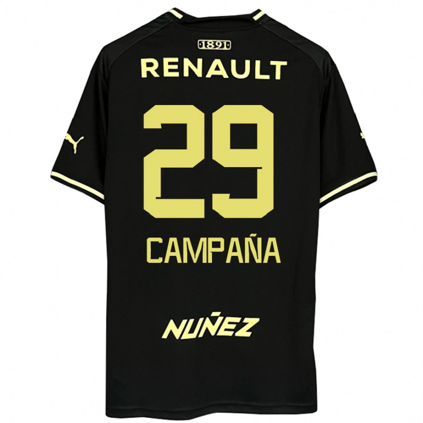 Danxen Kvinder Martín Campaña #29 Gul Sort Udebane Spillertrøjer 2025/26 Trøje T-Shirt