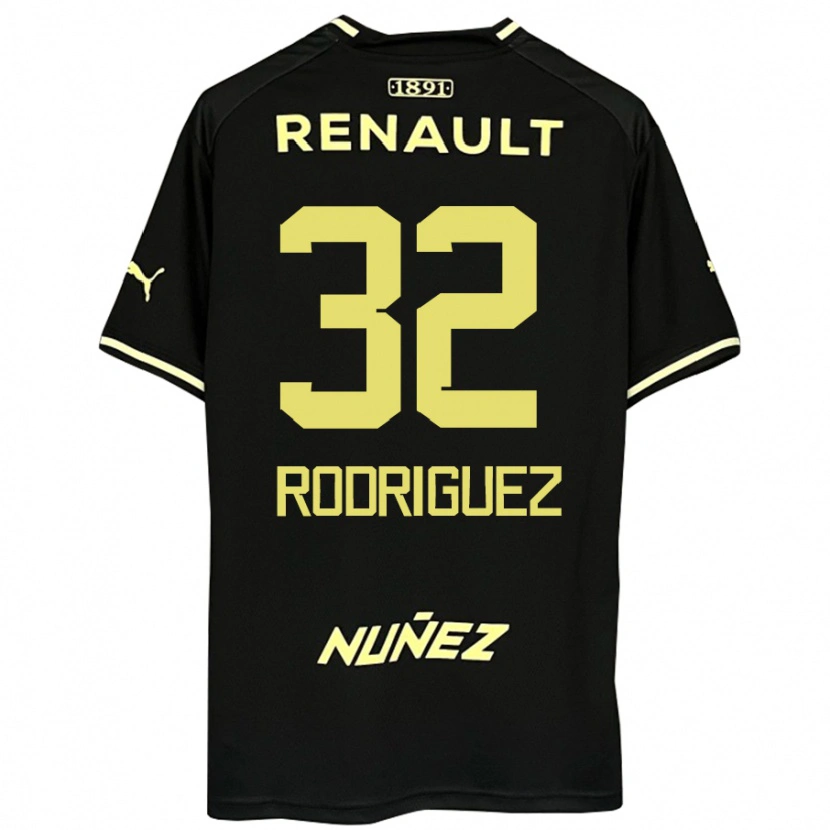 Danxen Kvinder Randall Rodríguez #32 Gul Sort Udebane Spillertrøjer 2025/26 Trøje T-Shirt