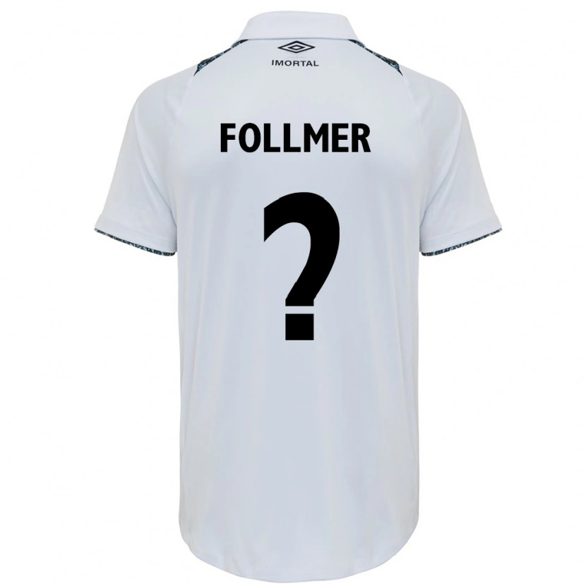Danxen Kvinder Luan Follmer #0 Blå Sort Hvid Udebane Spillertrøjer 2025/26 Trøje T-Shirt