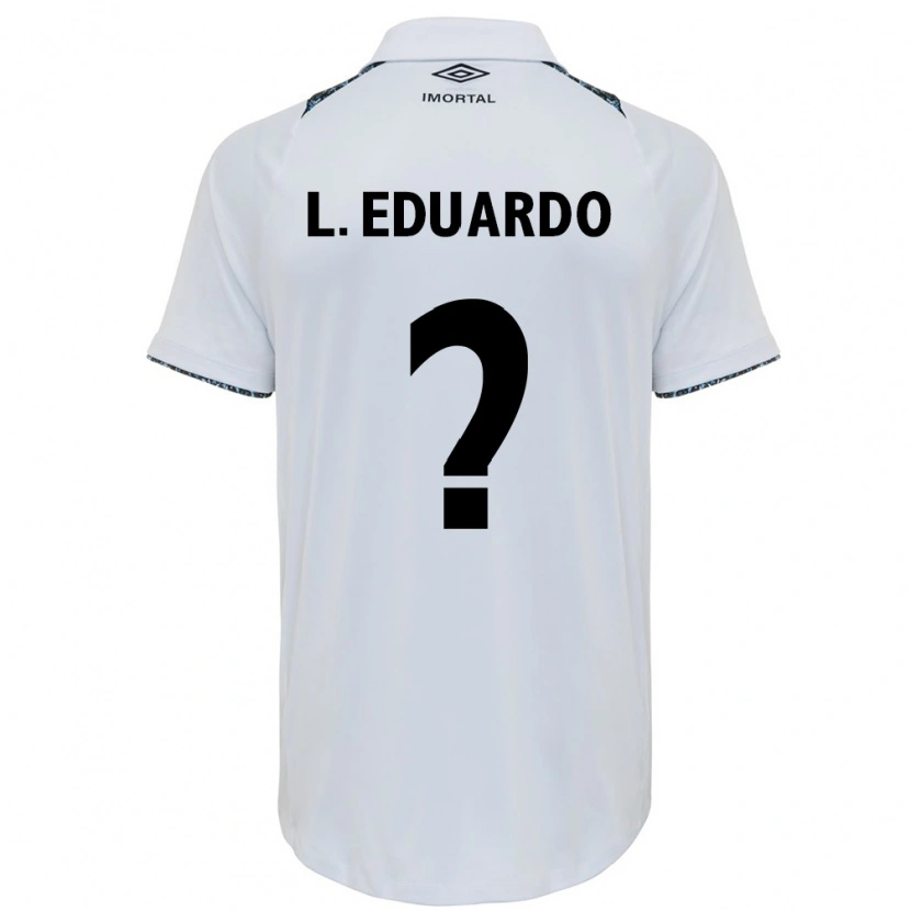 Danxen Kvinder Luis Eduardo #0 Blå Sort Hvid Udebane Spillertrøjer 2025/26 Trøje T-Shirt